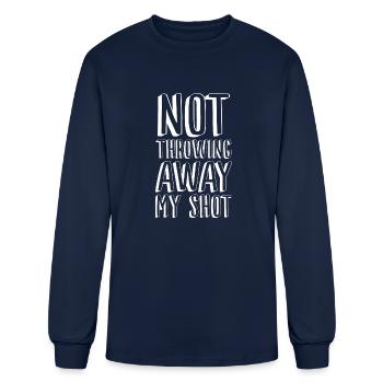 Not Throwing Away My Shot - Men's Long Sleeve T-Shirt - navy - Front