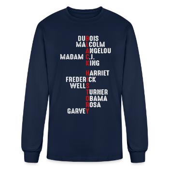 Black history shirt - Men's Long Sleeve T-Shirt - navy - Front