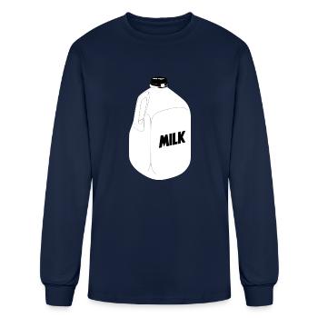Milk shirts - Men's Long Sleeve T-Shirt - navy - Front