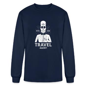 Travel Agent - Men's Long Sleeve T-Shirt - navy - Front