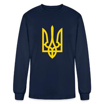 UKRAINE - Men's Long Sleeve T-Shirt - navy - Front