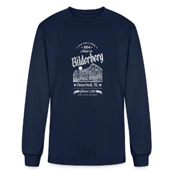 Bilderberg Shadow Government - Men's Long Sleeve T-Shirt - navy - Front