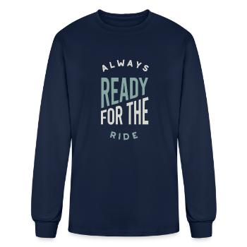 Equestrian Always Ready For The Ride - Men's Long Sleeve T-Shirt - navy - Front