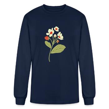 Strawberry Berry - Men's Long Sleeve T-Shirt - navy - Front
