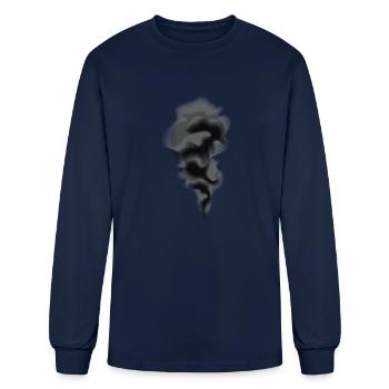 smoke - Men's Long Sleeve T-Shirt - navy - Front