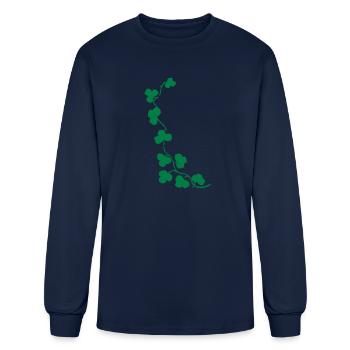 Climbing Clover - Men's Long Sleeve T-Shirt - navy - Front