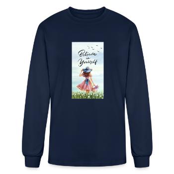 Collage style - Men's Long Sleeve T-Shirt - navy - Front