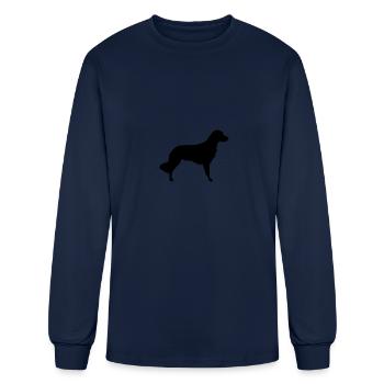 Muensterlaender Silhouette black - Men's Long Sleeve T-Shirt - navy - Front