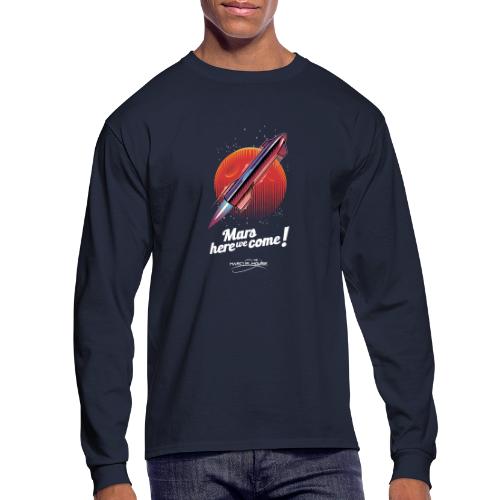 Mars Here We Come - Dark - With Logo - Men's Long Sleeve T-Shirt