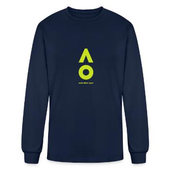 australian open logo - Men's Long Sleeve T-Shirt - navy - Front