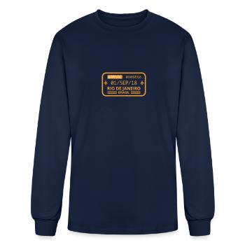 Rio Stamp - Men's Long Sleeve T-Shirt - navy - Front