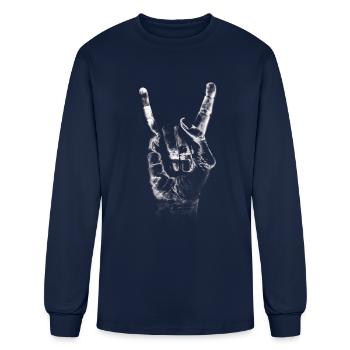 Rock and Roll - Men's Long Sleeve T-Shirt - navy - Front