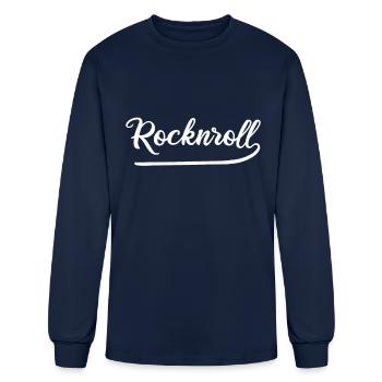 Rock and Roll - Men's Long Sleeve T-Shirt - navy - Front