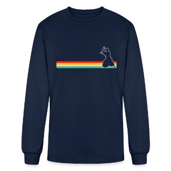 Aikido Retro - Men's Long Sleeve T-Shirt - navy - Front