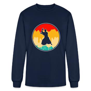 Aikido Retro - Men's Long Sleeve T-Shirt - navy - Front