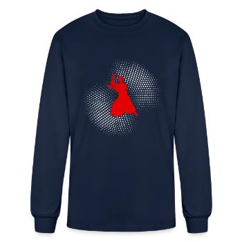 aikido - Men's Long Sleeve T-Shirt - navy - Front