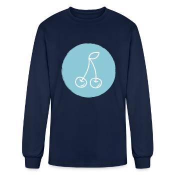 cherry - Men's Long Sleeve T-Shirt - navy - Front