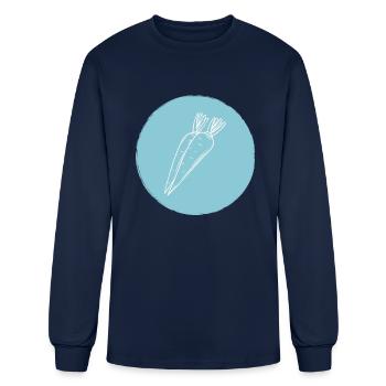 carrot - Men's Long Sleeve T-Shirt - navy - Front