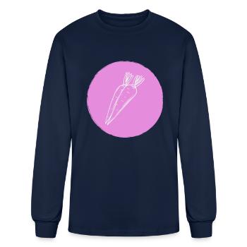 carrot - Men's Long Sleeve T-Shirt - navy - Front