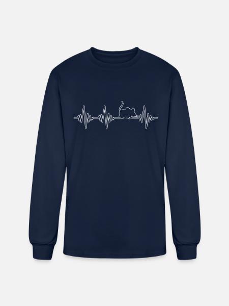 mouse heartbeat - Men's Long Sleeve T-Shirt - navy