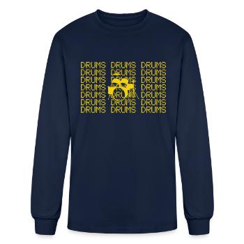 drums - Men's Long Sleeve T-Shirt - navy - Front