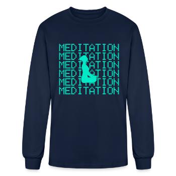 meditation - Men's Long Sleeve T-Shirt - navy - Front