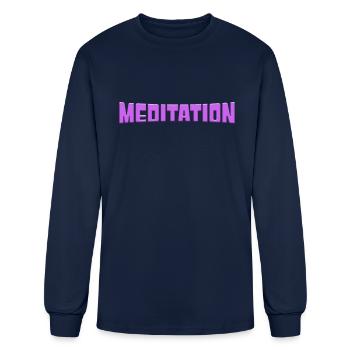 meditation - Men's Long Sleeve T-Shirt - navy - Front
