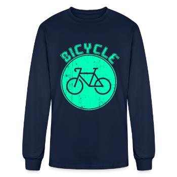 bicycle - Men's Long Sleeve T-Shirt - navy - Front