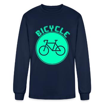 bicycle - Men's Long Sleeve T-Shirt - navy - Front