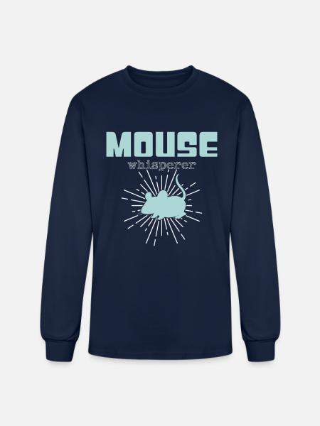 mouse whisperer - Men's Long Sleeve T-Shirt - navy