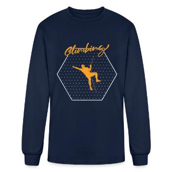 climbing - Men's Long Sleeve T-Shirt - navy - Front