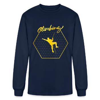 climbing - Men's Long Sleeve T-Shirt - navy - Front