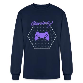 gaming - Men's Long Sleeve T-Shirt - navy - Front