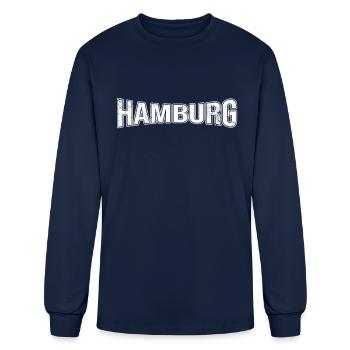 Hamburg - Men's Long Sleeve T-Shirt - navy - Front