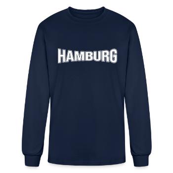 Hamburg - Men's Long Sleeve T-Shirt - navy - Front