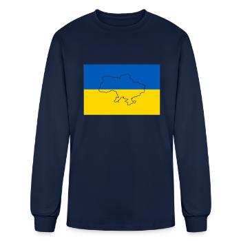 ukraine - Men's Long Sleeve T-Shirt - navy - Front