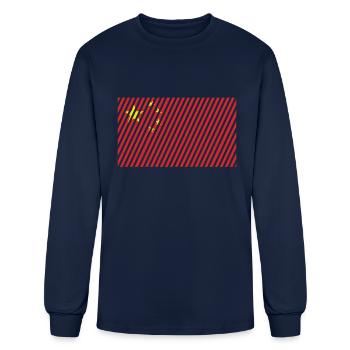 china flag - Men's Long Sleeve T-Shirt - navy - Front