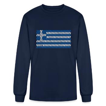greece flag - Men's Long Sleeve T-Shirt - navy - Front