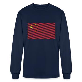 china flag - Men's Long Sleeve T-Shirt - navy - Front