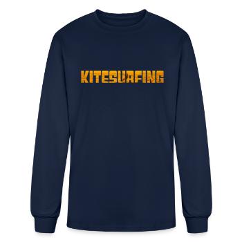 kitesurfing - Men's Long Sleeve T-Shirt - navy - Front