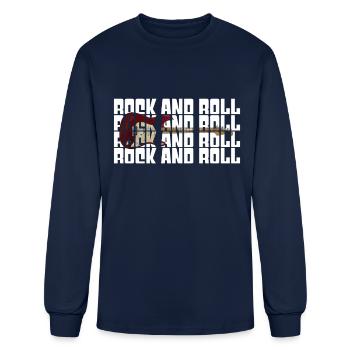 rock and roll - Men's Long Sleeve T-Shirt - navy - Front