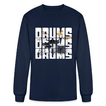 drums - Men's Long Sleeve T-Shirt - navy - Front