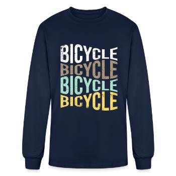 bicycle - Men's Long Sleeve T-Shirt - navy - Front
