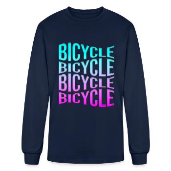 bicycle - Men's Long Sleeve T-Shirt - navy - Front