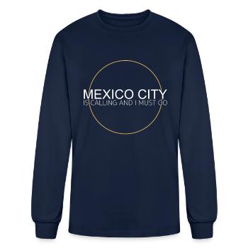 Mexico City saying - Men's Long Sleeve T-Shirt - navy - Front