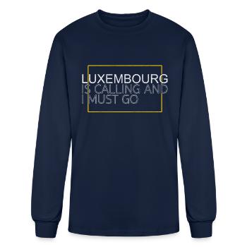 Luxembourg saying - Men's Long Sleeve T-Shirt - navy - Front