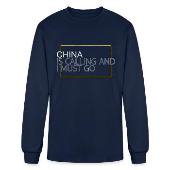 china saying - Men's Long Sleeve T-Shirt - navy - Front