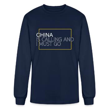 china saying - Men's Long Sleeve T-Shirt - navy - Front