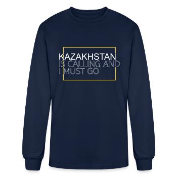 kazakhstan saying - Men's Long Sleeve T-Shirt - navy - Front