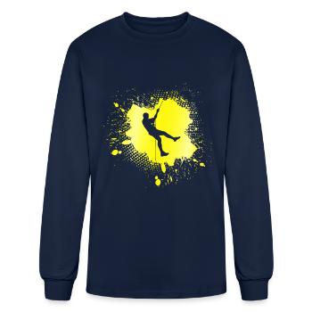 climbing - Men's Long Sleeve T-Shirt - navy - Front